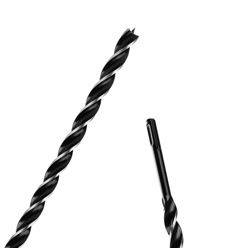WOBLLMX 5/8" x 32" Auger Drill Bit with SDS Plus Shank for Wood,Tri Flute Ship Auger Long Drill Bit for Soft and Hard Wood,Tree Stump,Plastic,Drywall and Composite Materials - Image 1